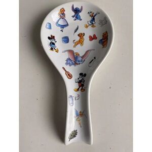 Disney's 100 Anniversary Heritage Ceramic Spoon Rest Mickey Donald Dumbo Stitch